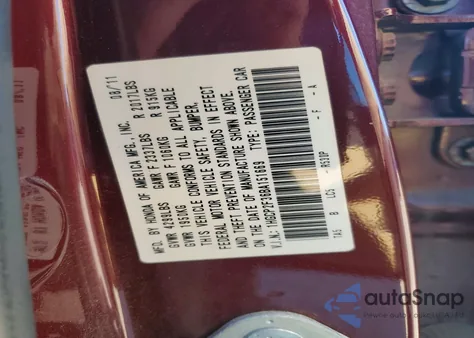 2011 Honda Accord Lx z USA, uszkodzony, nr VIN 1HGCP2F36BA151669